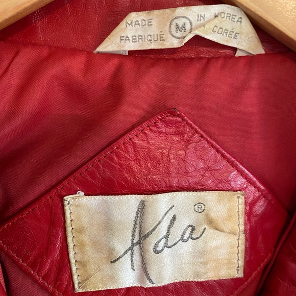 Vintage Ada women’s red leather jacket. Classic 1980s excellent condition. - Picture 5 of 15